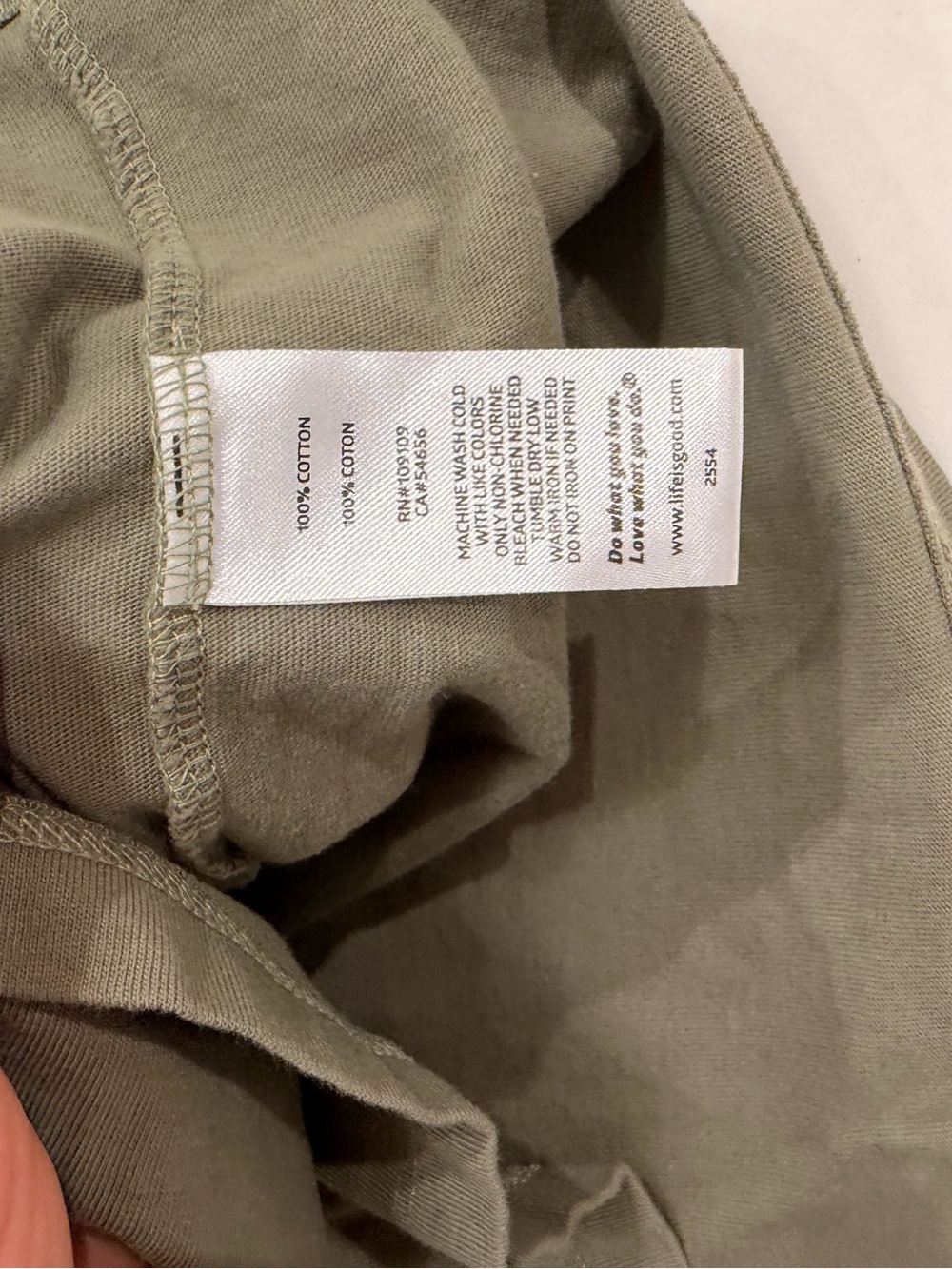 Life Is Good Long Sleeve Crusher Tee – Sage Green – Women’s XL - Picture 6 of 7